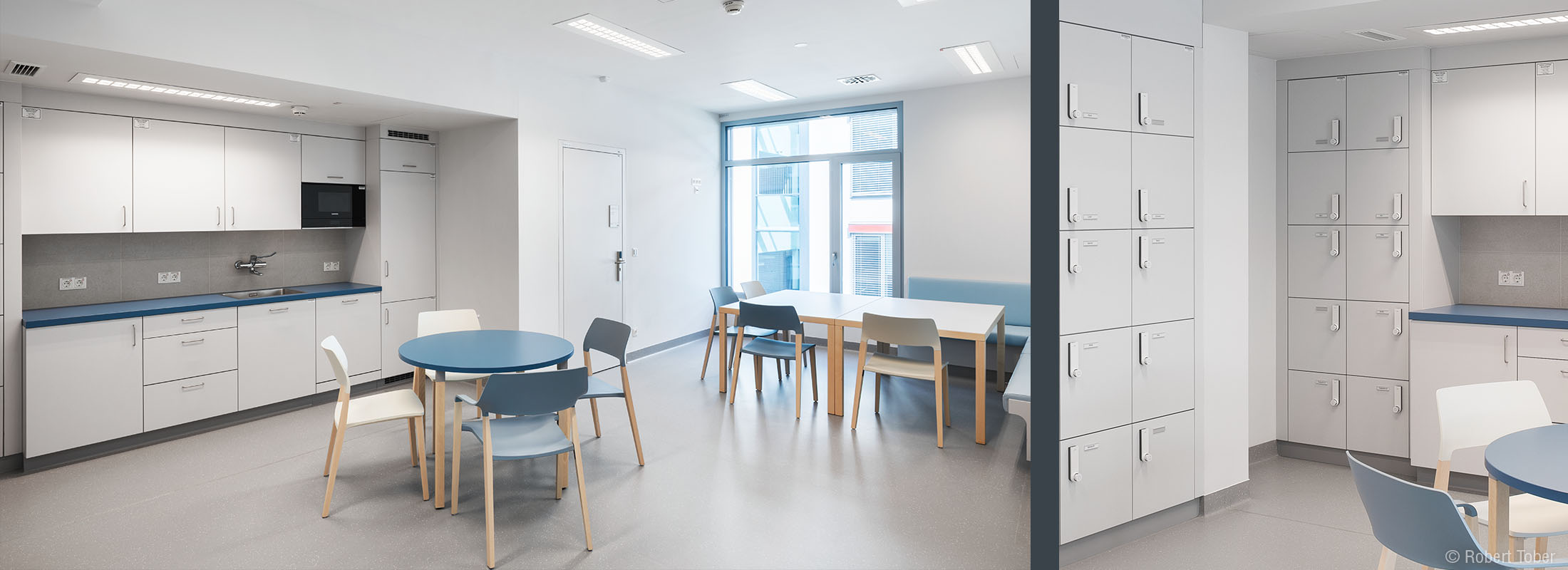 AKH Wien Stationsgebäude Süd, Sozialraum · Foto: Robert Tober