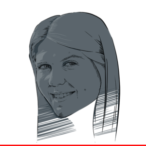 Stephanie Unterberger Porträt · Illustration: Robert Tober